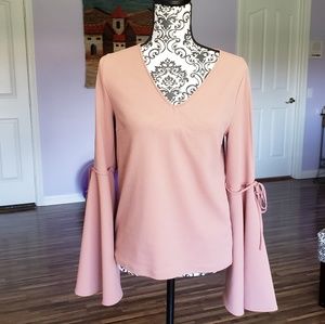 Express boho top with bell sleeves